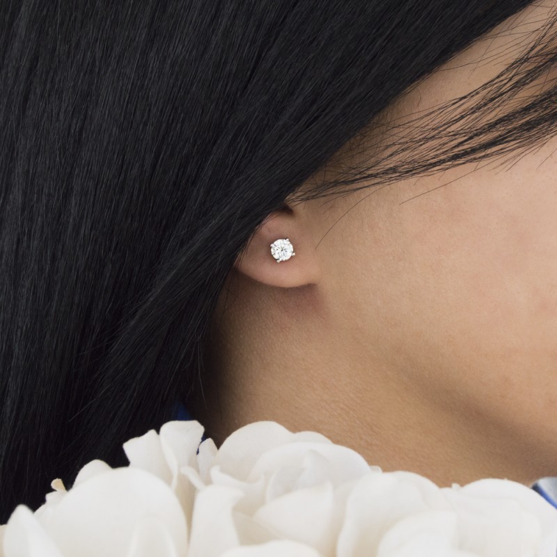 Lab Grown Diamond Stud Earrings 2 Total Carat Weight