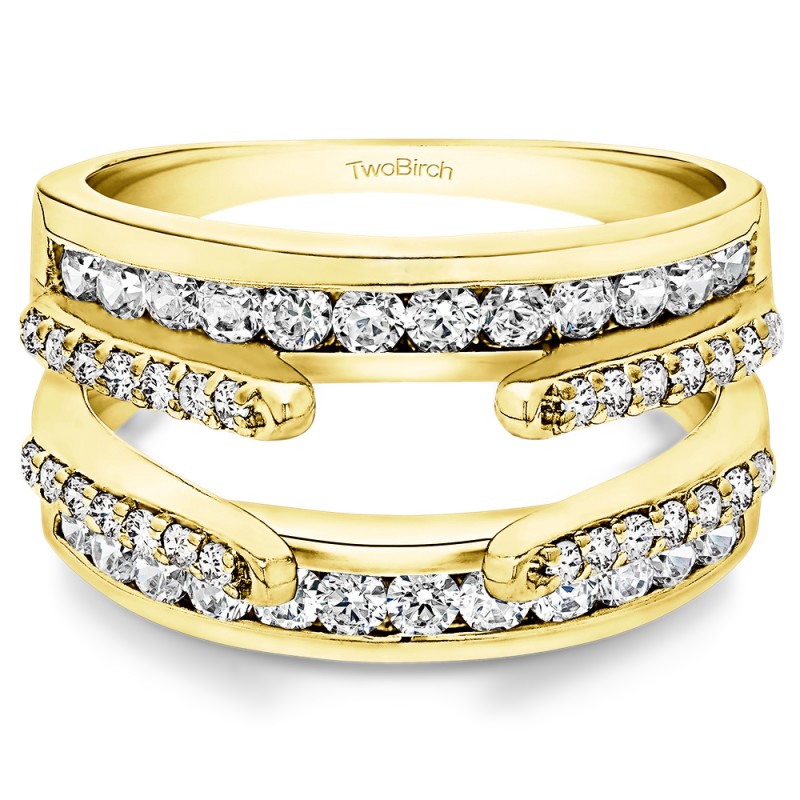 TwoBirch Ring Guards - Ring Cathedral Classic in Combination Guard Ct. Gold 1.01 Yellow and