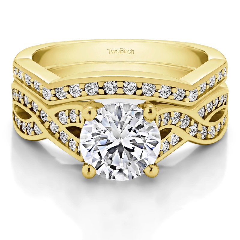 Twisted Shank Engagement Ring Bridal Set (2 Rings) (2.14 Ct. Twt.) - ST ...
