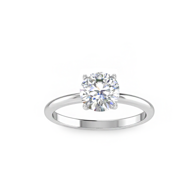 1 Ct Round Lab Diamond Solitaire Engagement Ring