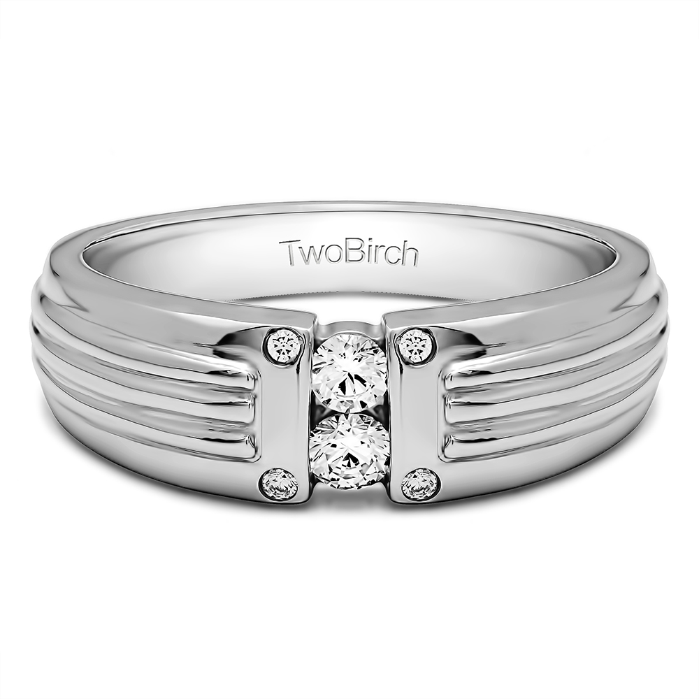 Tension Set Diamond Men's Ring 1 Carat Jewelry