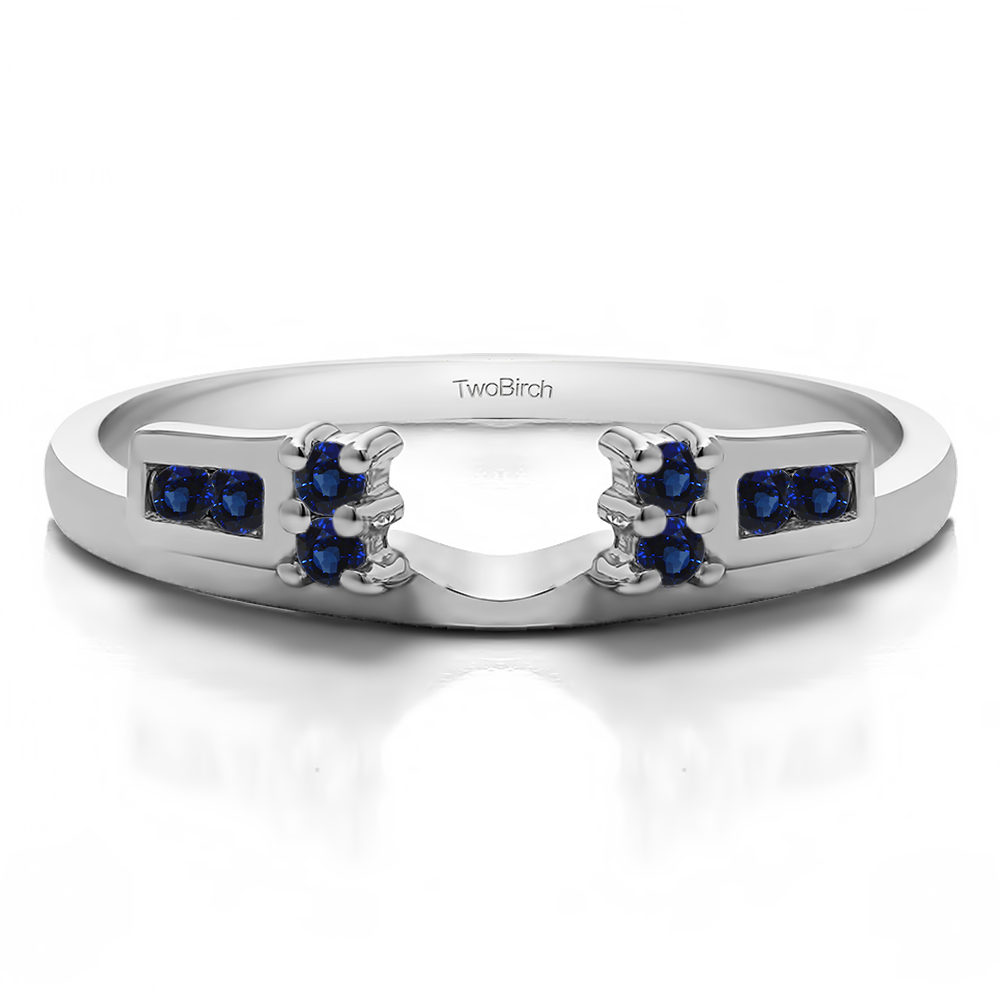 0.12 Ct. Sapphire Prong and Channel Ring - TwoBirch Ring Wrap